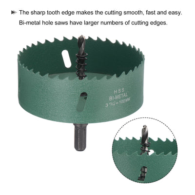 Harfington Bi-Metal Hole Saw High Speed Steel Cutter Tool for Metal Wood PVC