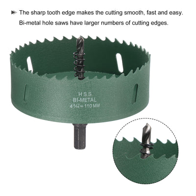 Harfington Bi-Metal Hole Saw High Speed Steel Cutter Tool for Metal Wood PVC