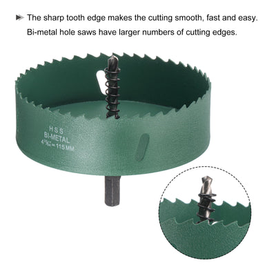 Harfington Bi-Metal Hole Saw High Speed Steel Cutter Tool for Metal Wood PVC
