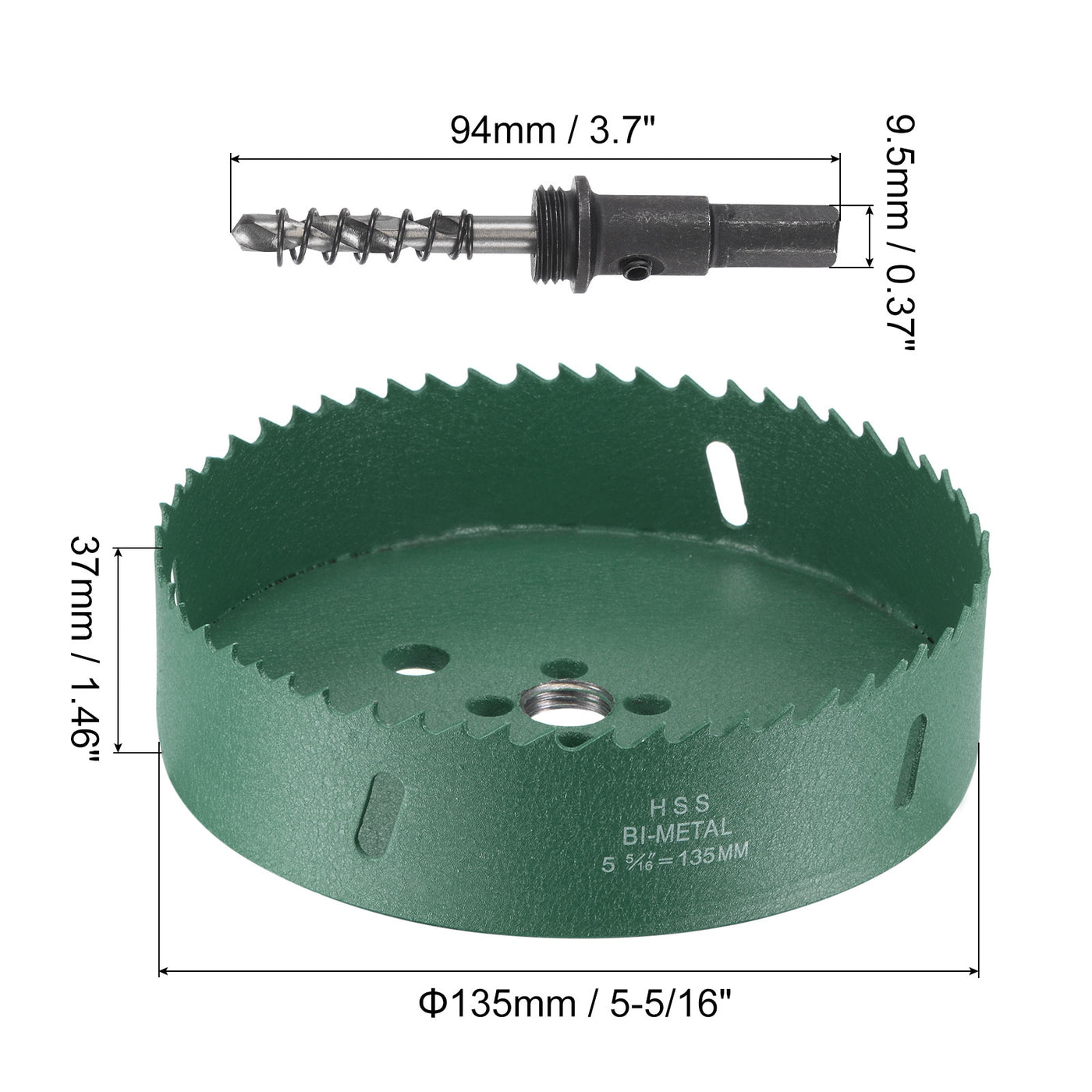 Harfington Bi-Metal Hole Saw High Speed Steel Cutter Tool for Metal Wood PVC