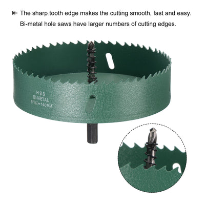 Harfington Bi-Metal Hole Saw High Speed Steel Cutter Tool for Metal Wood PVC