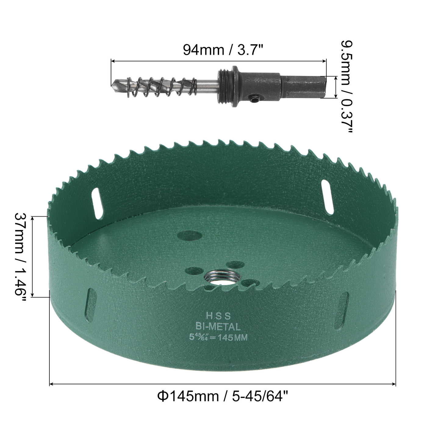 Harfington Bi-Metal Hole Saw High Speed Steel Cutter for Metal Wood PVC Plastic Drilling