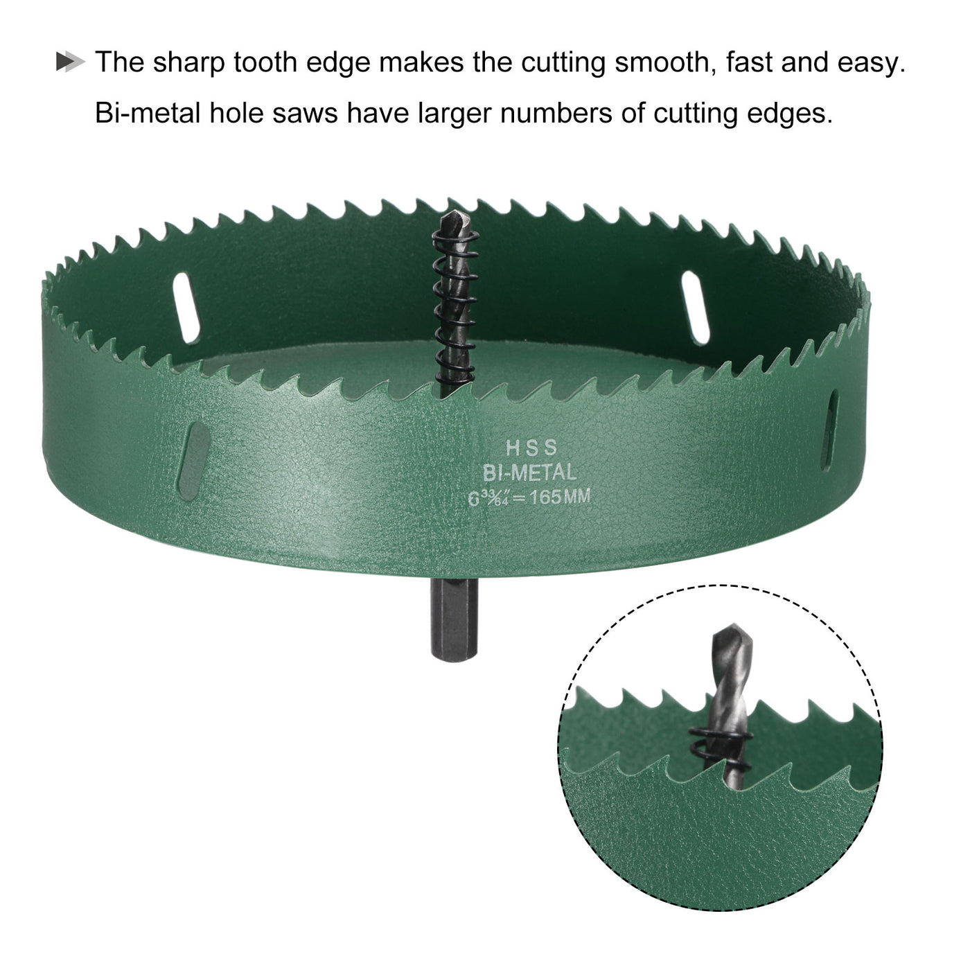 Harfington Bi-Metal Hole Saw High Speed Steel Cutter for Metal Wood PVC Plastic Drilling