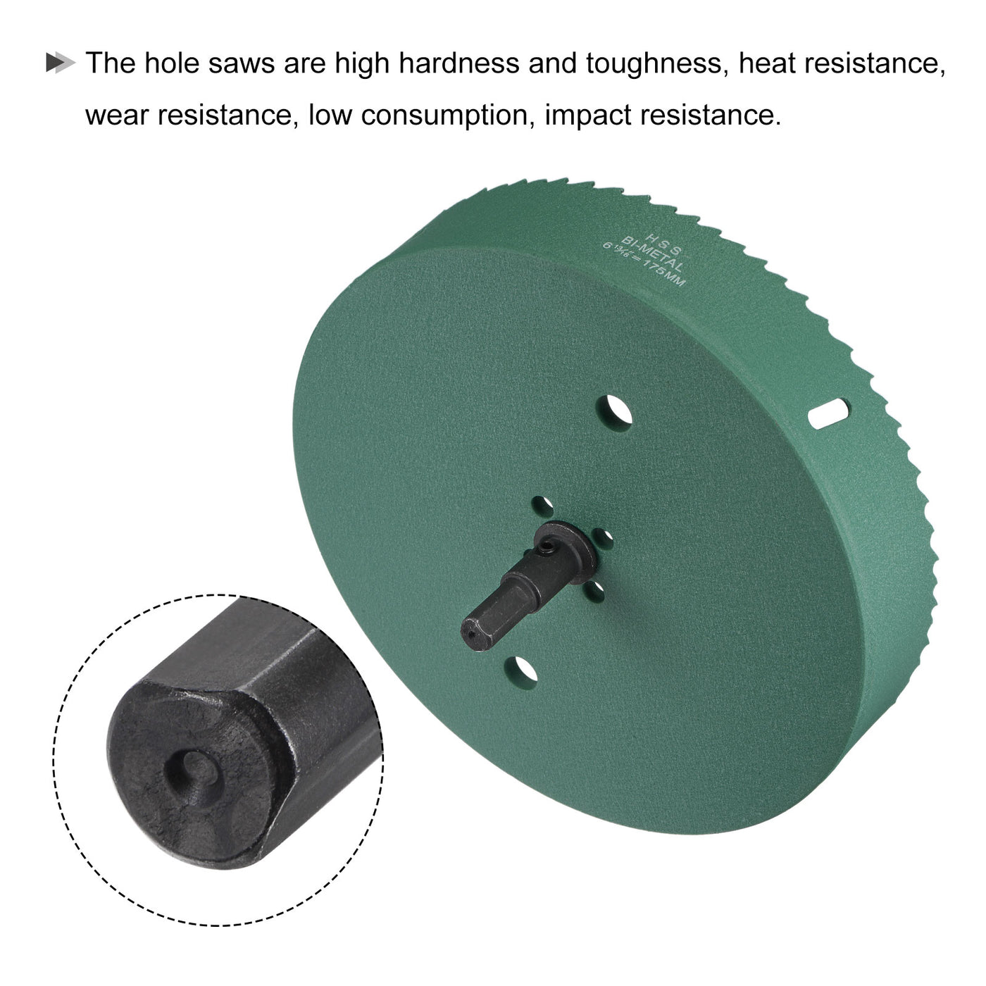Harfington Bi-Metal Hole Saw High Speed Steel Cutter for Metal Wood PVC Plastic Drilling