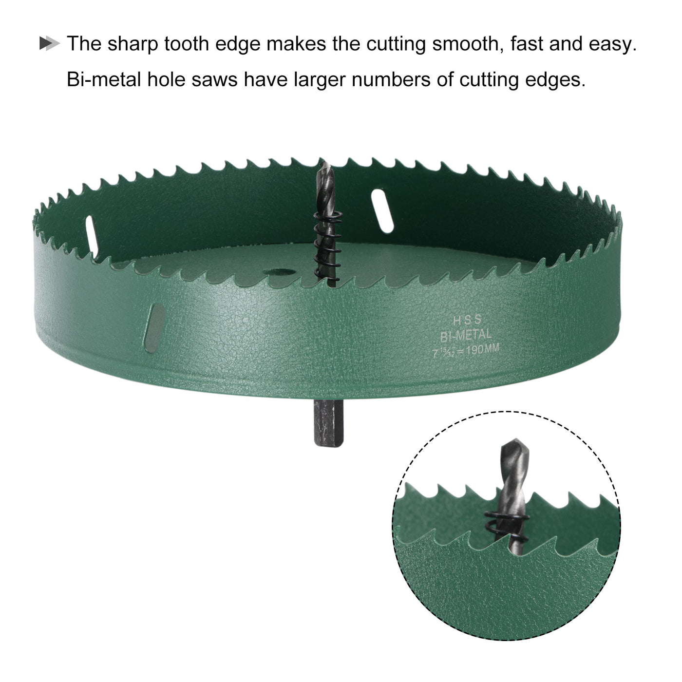 Harfington Bi-Metal Hole Saw High Speed Steel Cutter for Metal Wood PVC Plastic Drilling