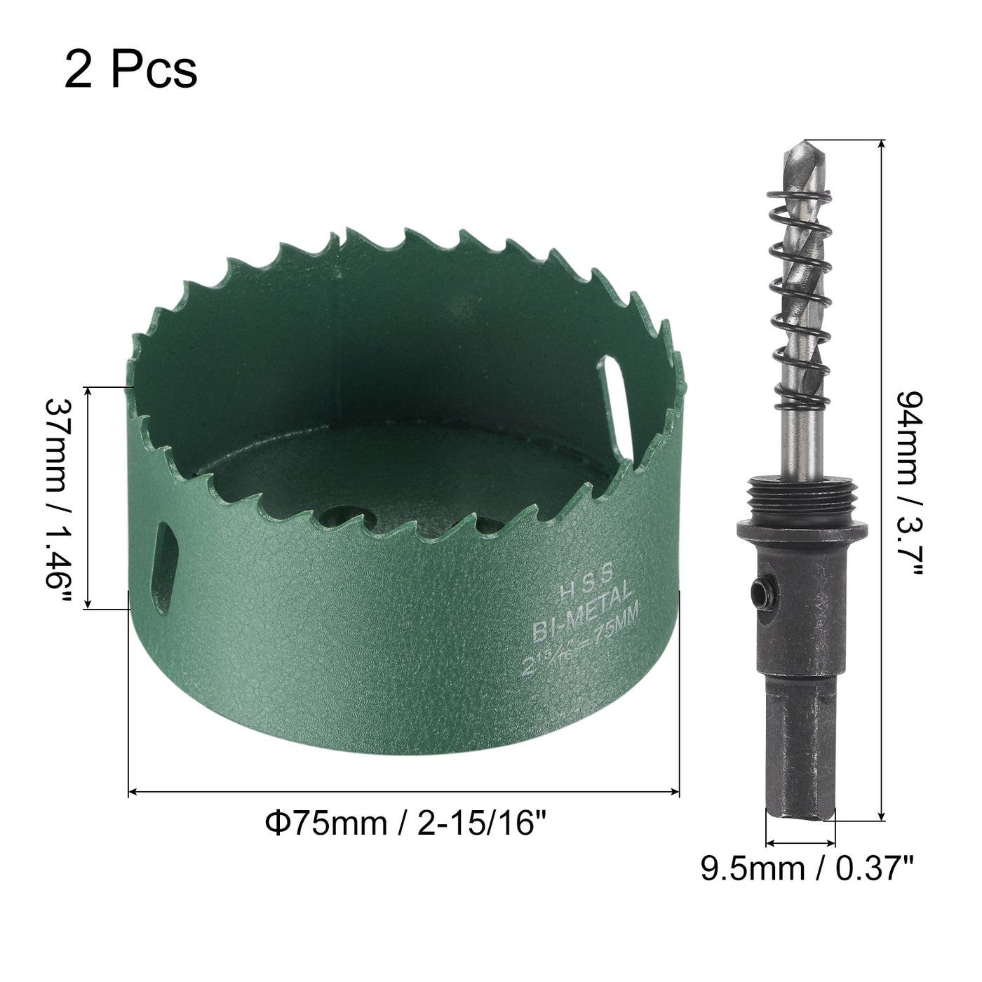 Harfington Bi-Metal Hole Saw High Speed Steel Cutter for Metal Wood PVC Cutting