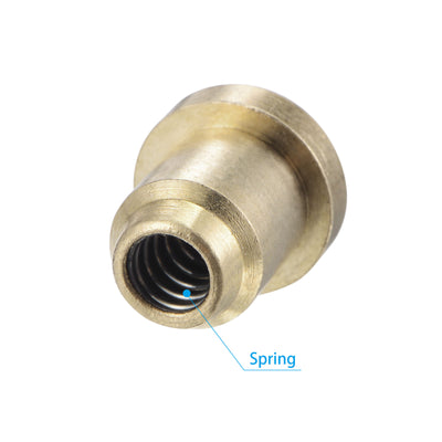 Harfington Brass Push Button Flange Grease Oil Cup 6mm for Lubrication System 4Pcs