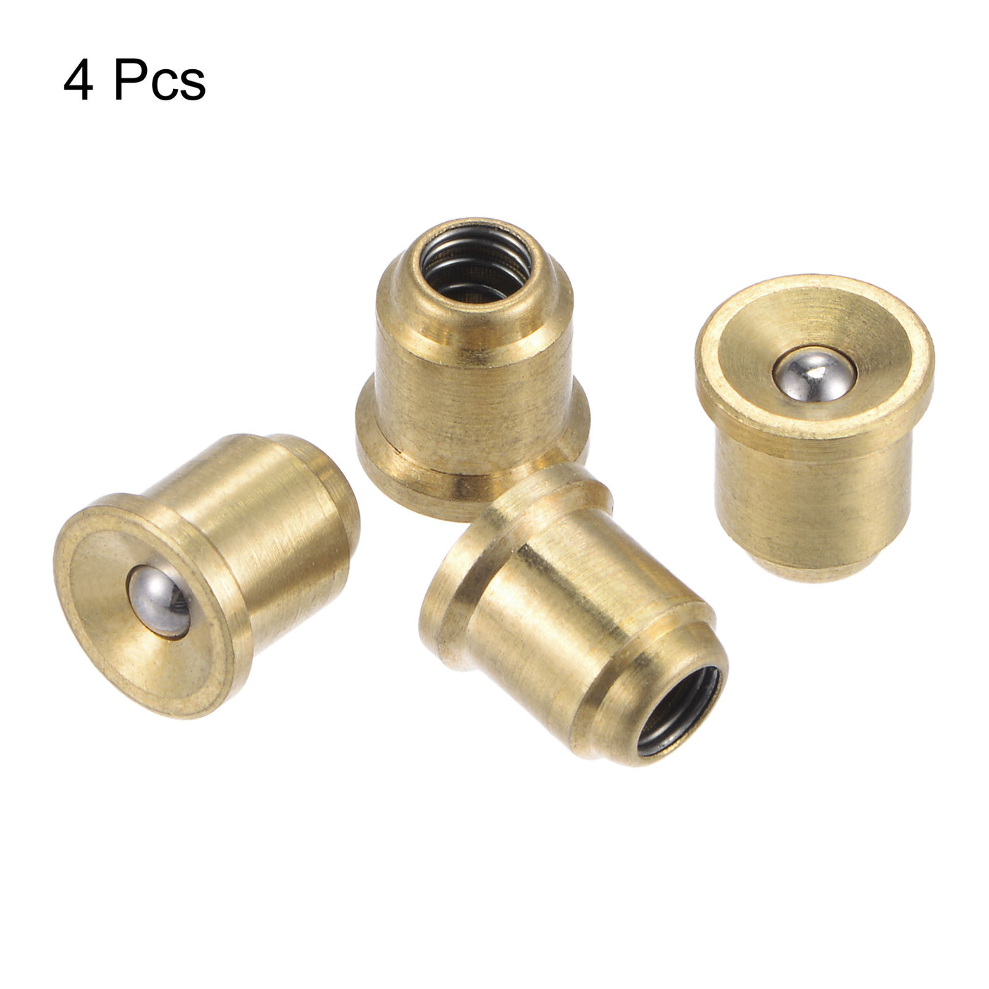 Harfington Brass Push Button Flange Grease Oil Cup 8mm for Lubrication System 4Pcs