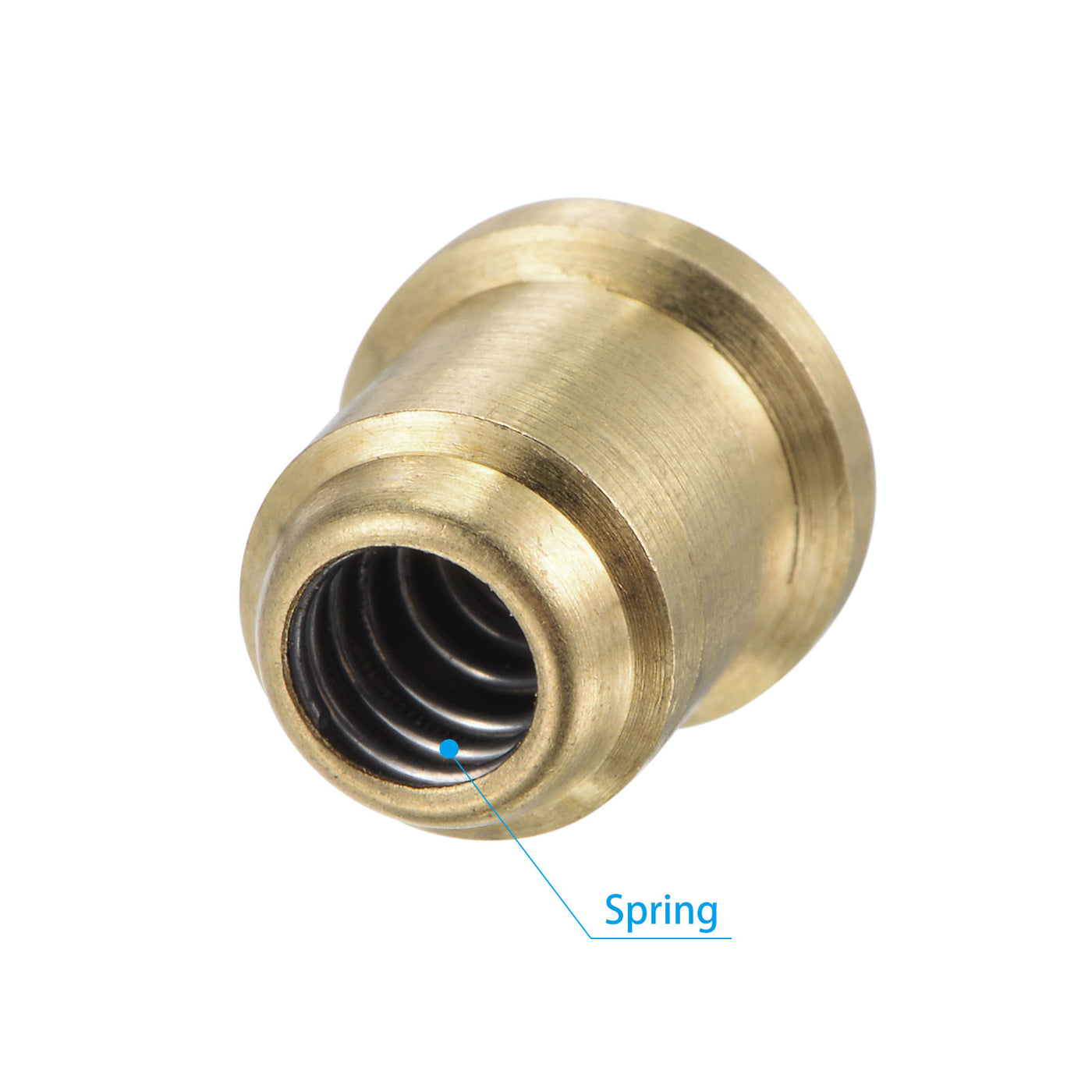 Harfington Brass Push Button Flange Grease Oil Cup 8mm for Lubrication System 4Pcs