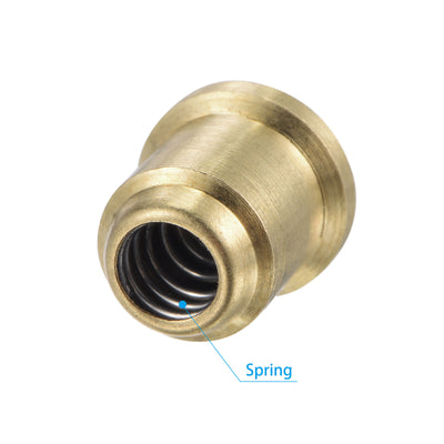 Harfington Brass Push Button Flange Grease Oil Cup 8mm for Lubrication System 4Pcs