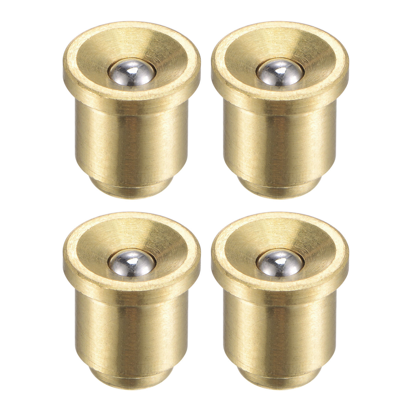 Harfington Brass Push Button Flange Grease Oil Cup 8mm for Lubrication System 4Pcs
