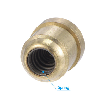 Harfington Brass Push Button Flange Grease Oil Cup 10mm for Lubrication System 4Pcs