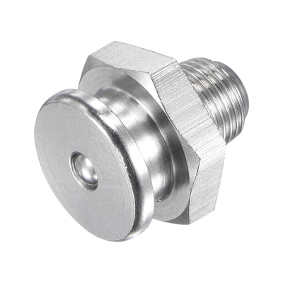 Harfington Push Button Grease Oil Cup 1/8-28G Male Thread 304 Stainless Steel Ball Oiler