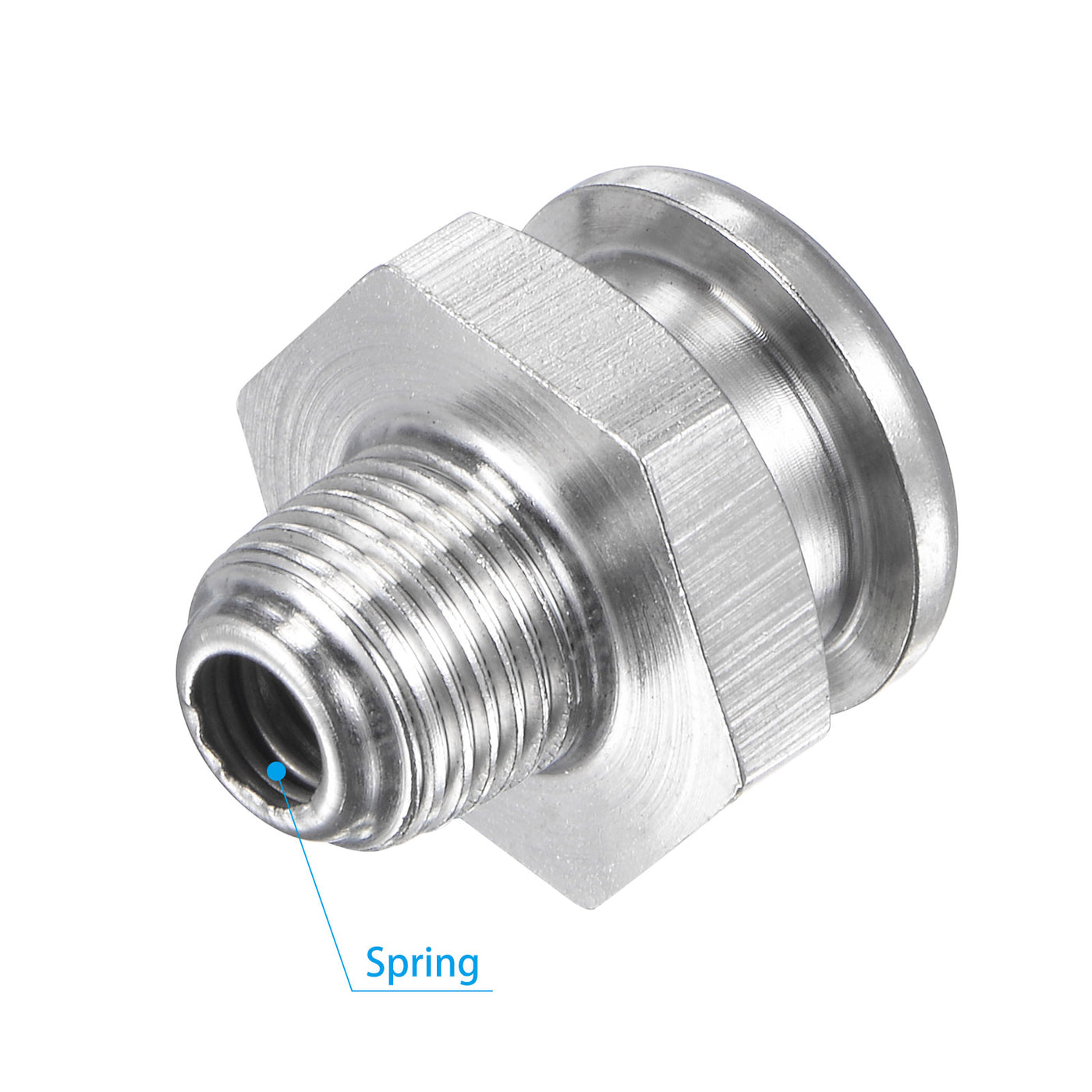 Harfington Push Button Grease Oil Cup 1/8-28G Male Thread 304 Stainless Steel Ball Oiler