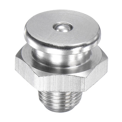 Harfington Push Button Grease Oil Cup 1/8-28G Male Thread 304 Stainless Steel Ball Oiler