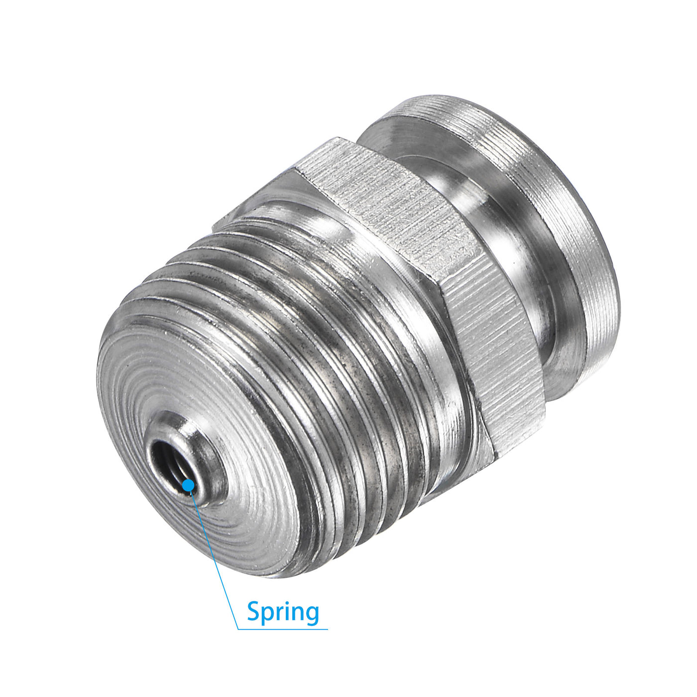 Harfington Push Button Grease Oil Cup 3/8-19G Male Thread 304 Stainless Steel Ball Oiler