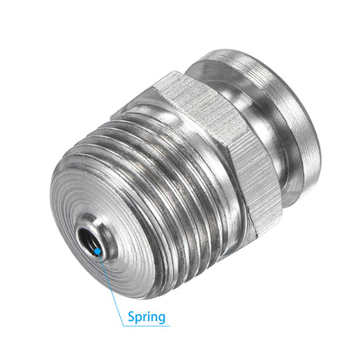 Harfington Push Button Grease Oil Cup 3/8-19G Male Thread 304 Stainless Steel Ball Oiler