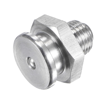 Harfington Push Button Grease Oil Cup M10x1 Male Thread 304 Stainless Steel Ball Oiler