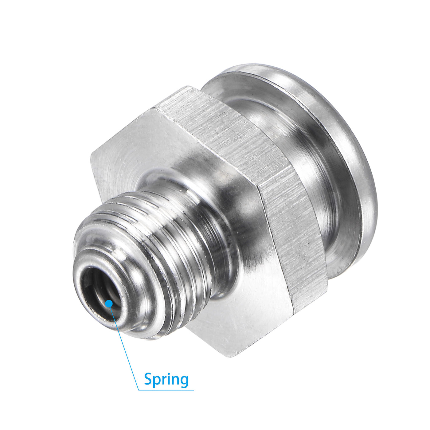 Harfington Push Button Grease Oil Cup M10x1 Male Thread 304 Stainless Steel Ball Oiler