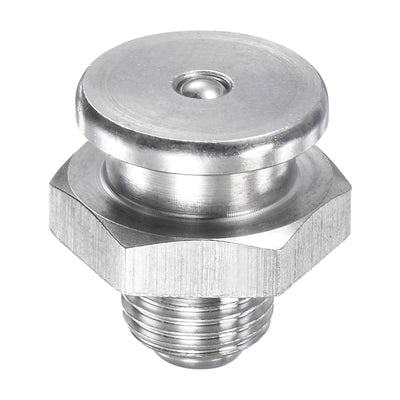 Harfington Push Button Grease Oil Cup M10x1 Male Thread 304 Stainless Steel Ball Oiler