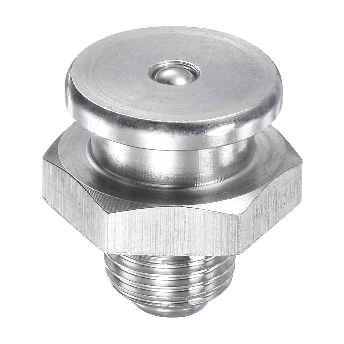 Harfington Push Button Grease Oil Cup M10x1 Male Thread 304 Stainless Steel Ball Oiler