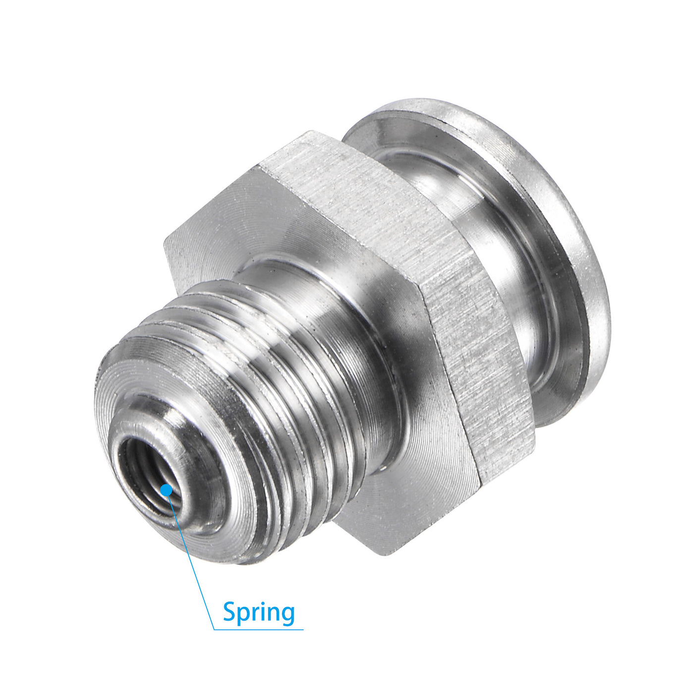 Harfington Push Button Grease Oil Cup M12x1.25 Male Thread 304 Stainless Steel Ball Oiler