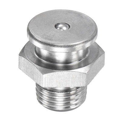 Harfington Push Button Grease Oil Cup M12x1.25 Male Thread 304 Stainless Steel Ball Oiler