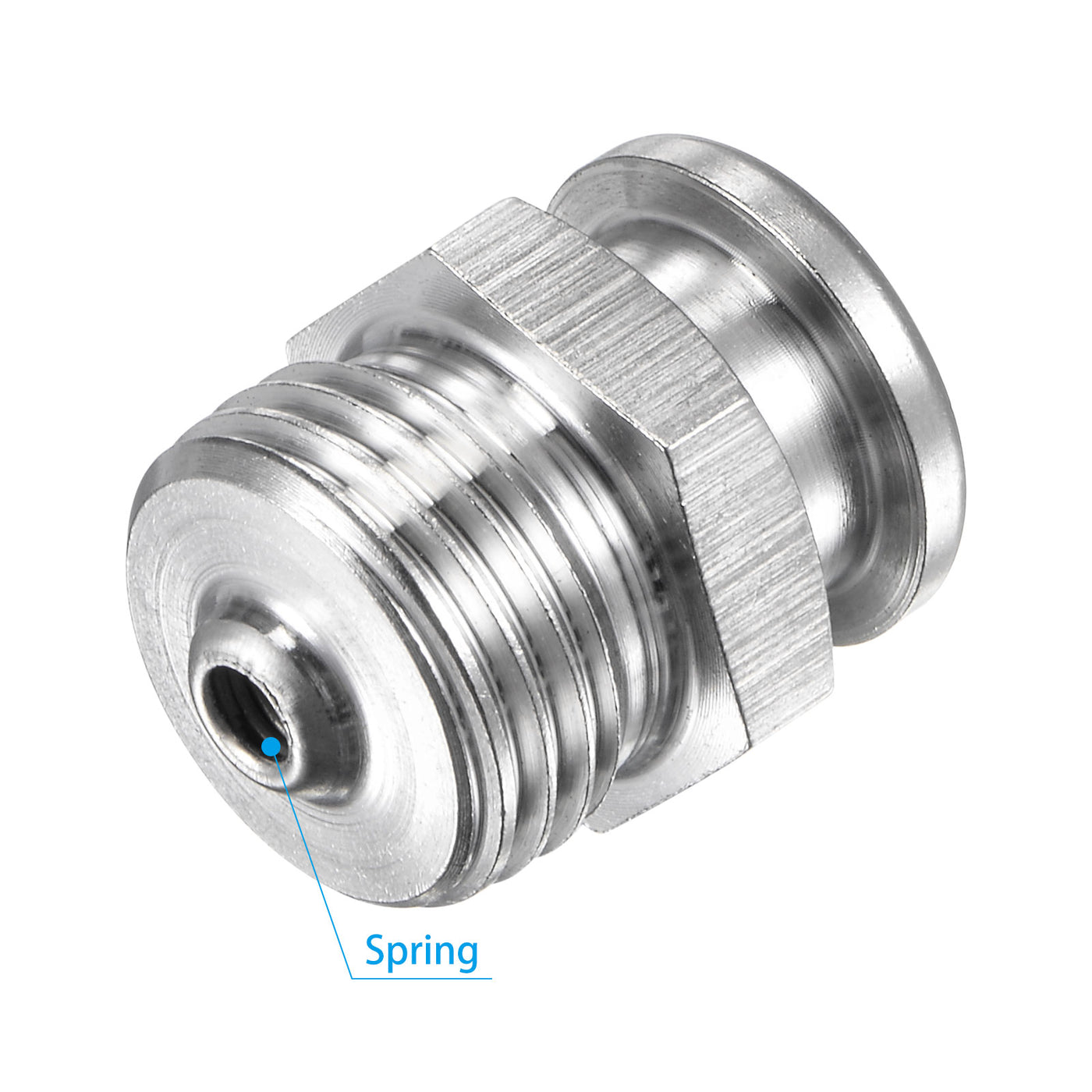 Harfington Push Button Grease Oil Cup M16x1.5 Male Thread 304 Stainless Steel Ball Oiler