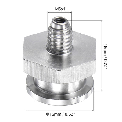 Harfington Push Button Grease Oil Cup M6x1 Male Thread 304 Stainless Steel Ball Oiler