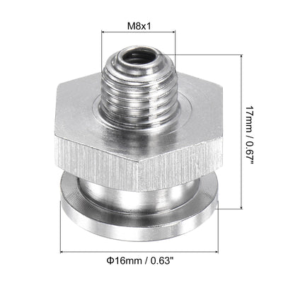 Harfington Push Button Grease Oil Cup M8x1 Male Thread 304 Stainless Steel Ball Oiler