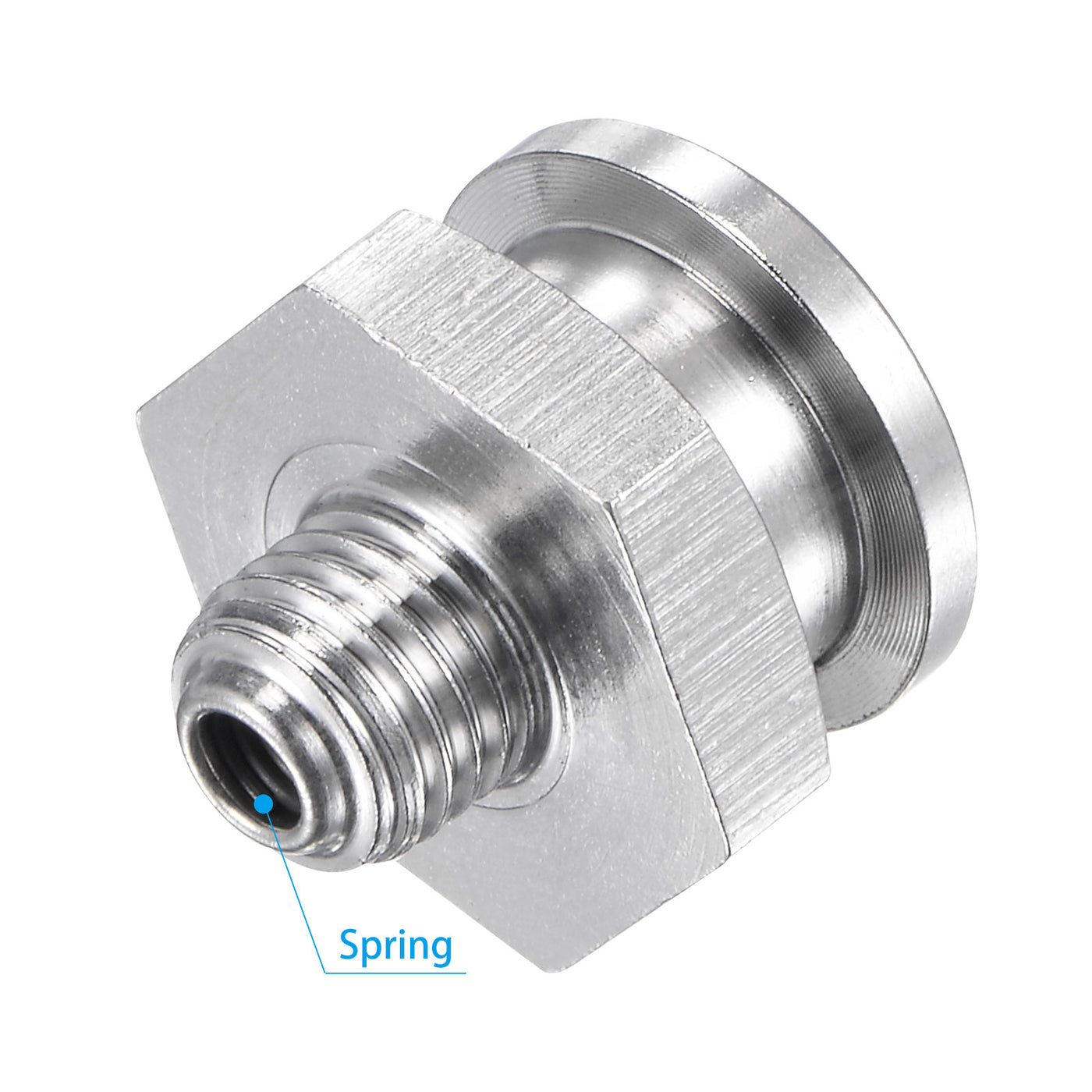 Harfington Push Button Grease Oil Cup M8x1 Male Thread 304 Stainless Steel Ball Oiler