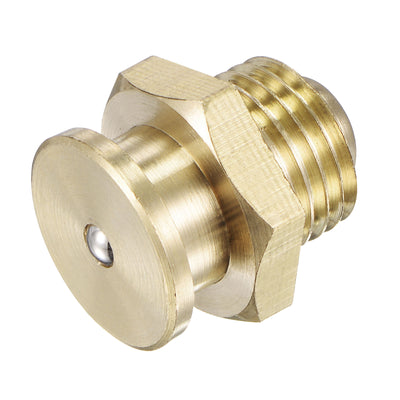 Harfington Brass Push Button Grease Oil Cup 1/4-14G Male Thread 0.63" Diameter Ball Oiler
