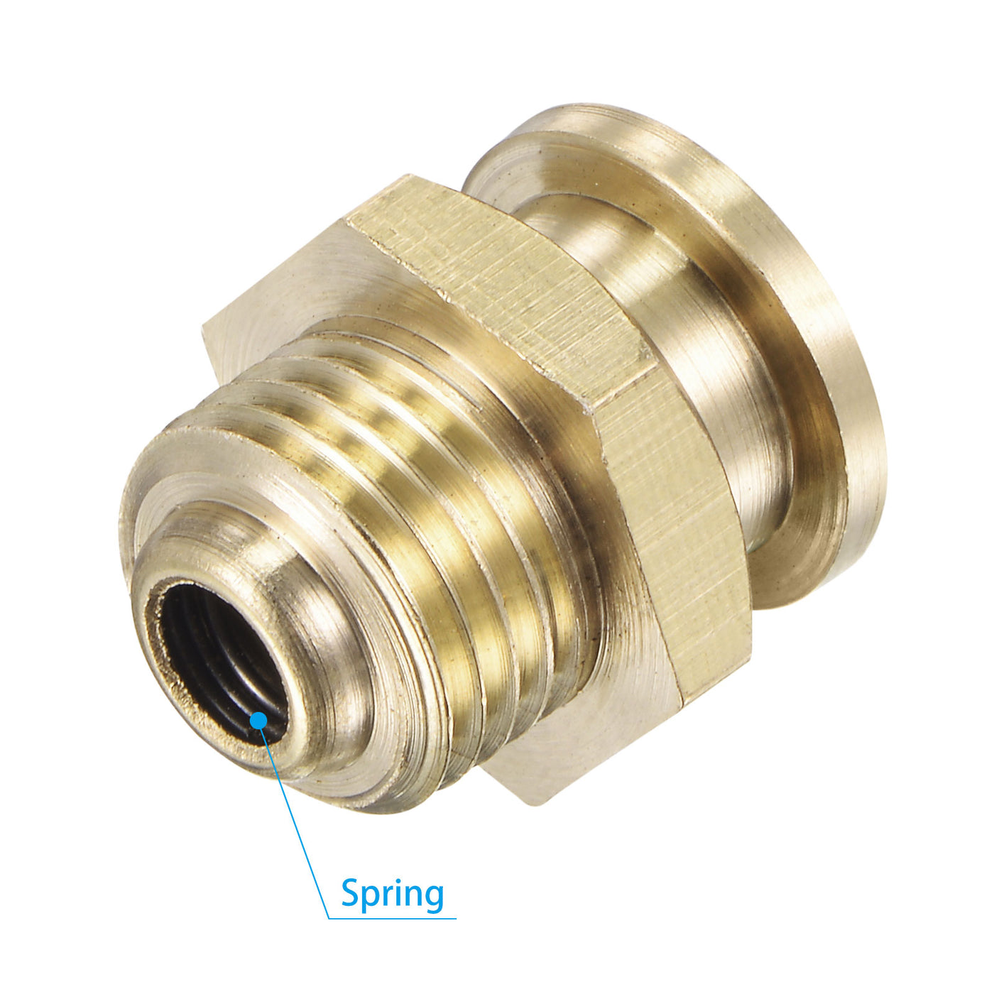 Harfington Brass Push Button Grease Oil Cup 1/4-14G Male Thread 0.63" Diameter Ball Oiler