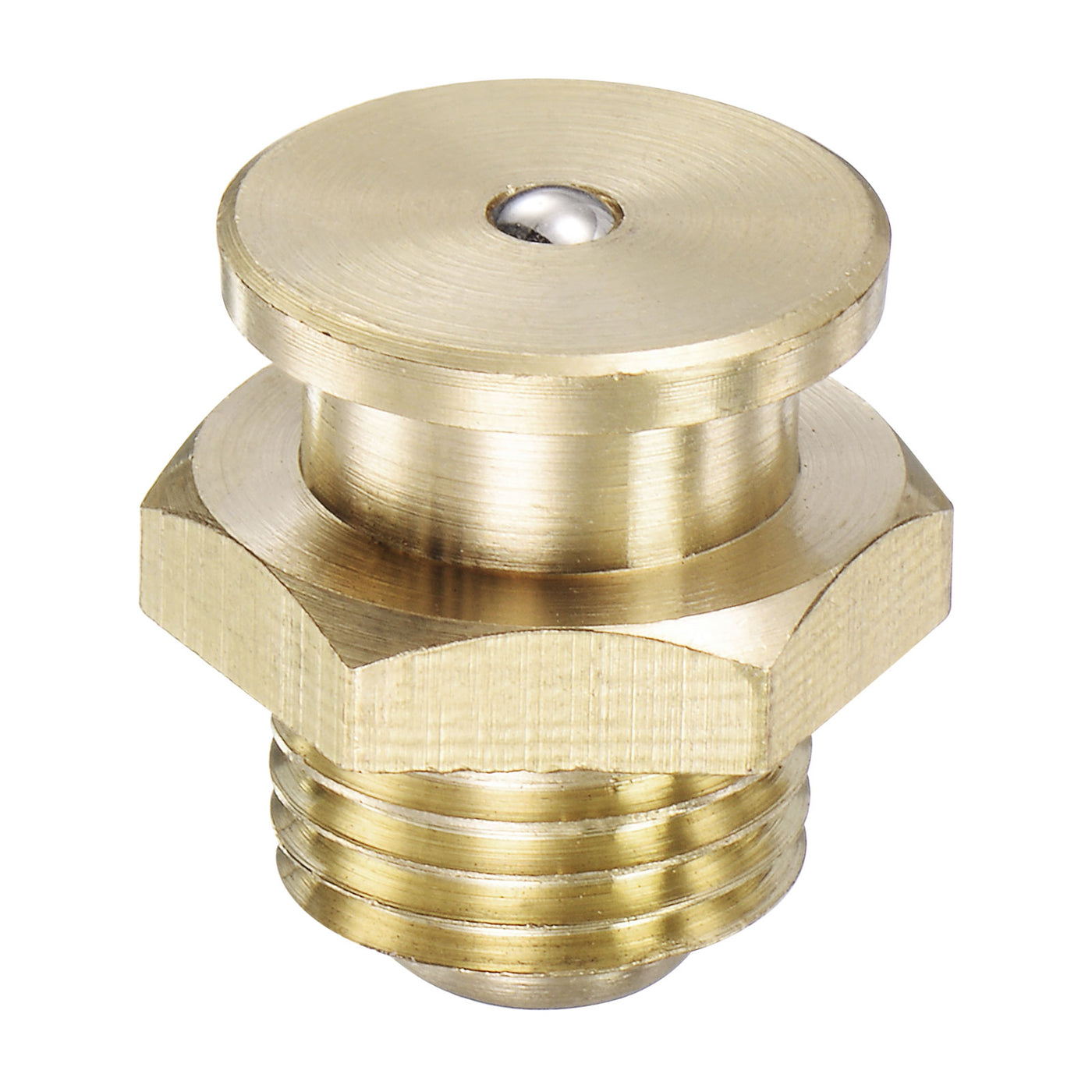 Harfington Brass Push Button Grease Oil Cup 1/4-14G Male Thread 0.63" Diameter Ball Oiler