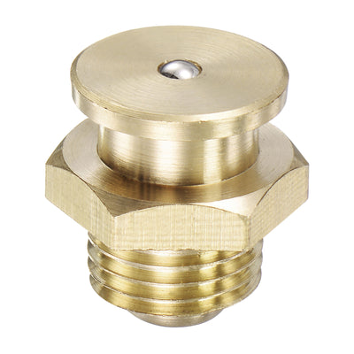 Harfington Brass Push Button Grease Oil Cup 1/4-14G Male Thread 0.63" Diameter Ball Oiler