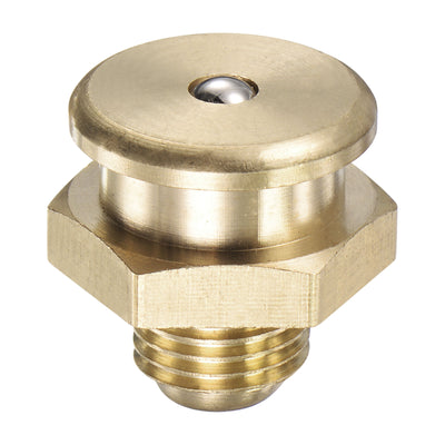 Harfington Brass Push Button Grease Oil Cup 1/4-19G Male Thread for Lubrication System