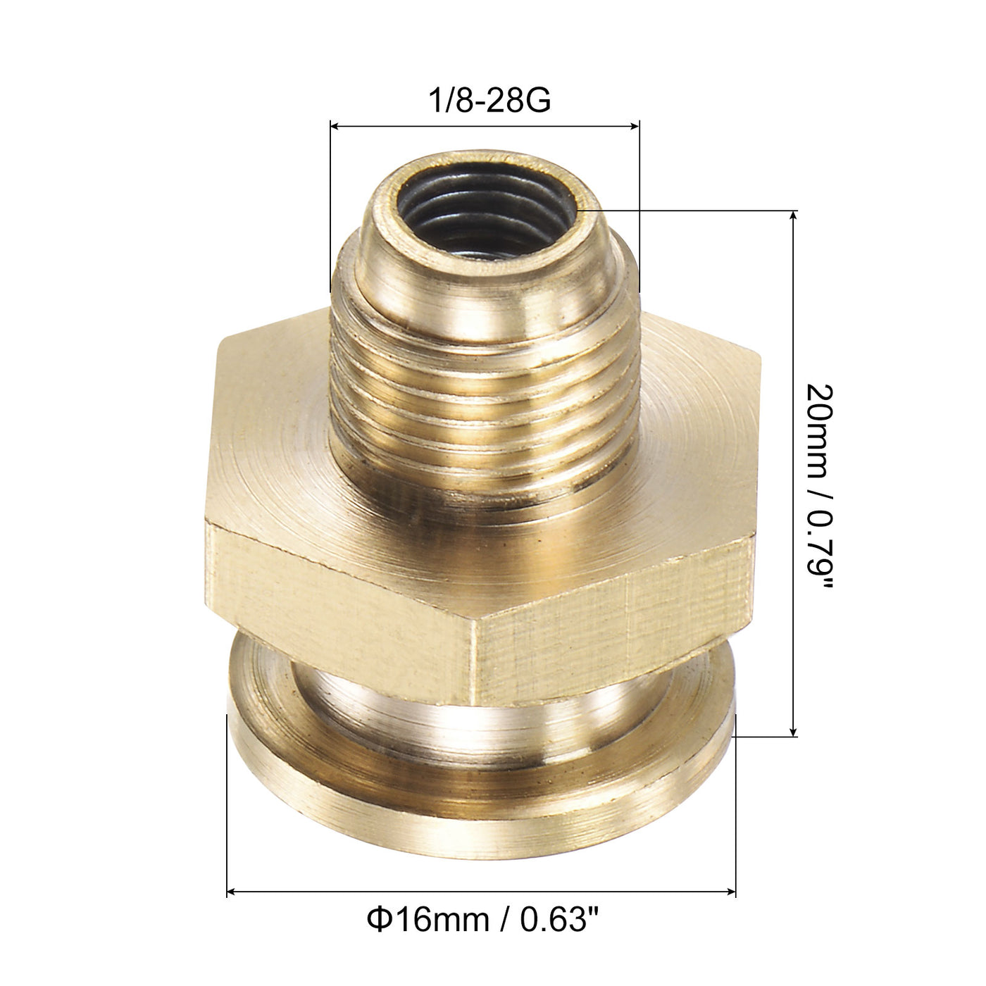 Harfington Brass Push Button Grease Oil Cup 1/8-28G Male Thread for Lubrication System