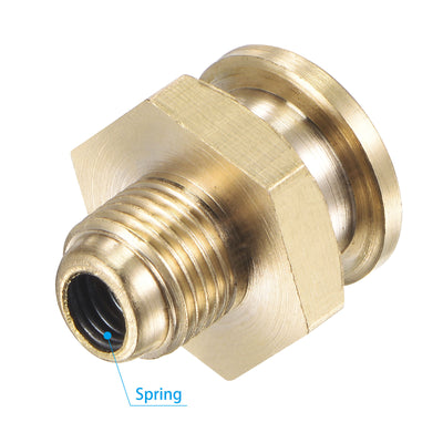 Harfington Brass Push Button Grease Oil Cup 1/8-28G Male Thread for Lubrication System