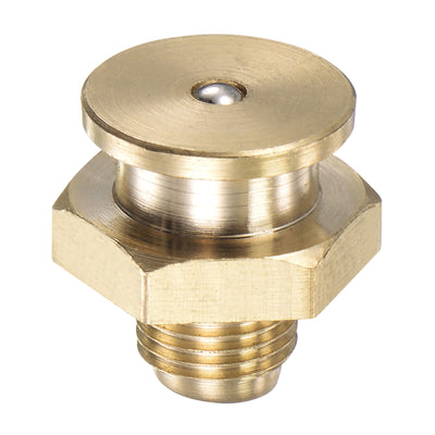 Harfington Brass Push Button Grease Oil Cup 1/8-28G Male Thread for Lubrication System