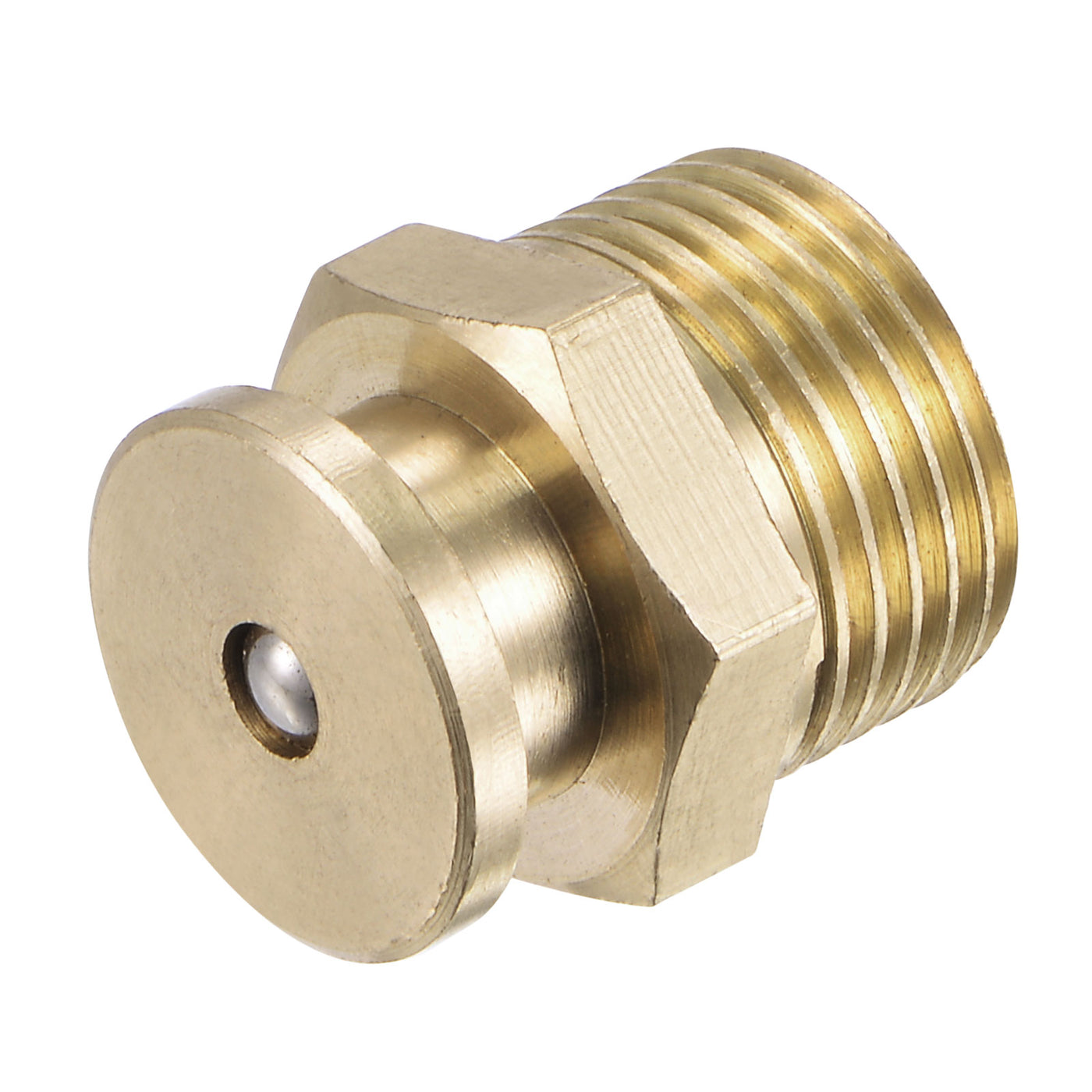 Harfington Brass Push Button Grease Oil Cup 3/8-19G Male Thread 0.63" Diameter Ball Oiler