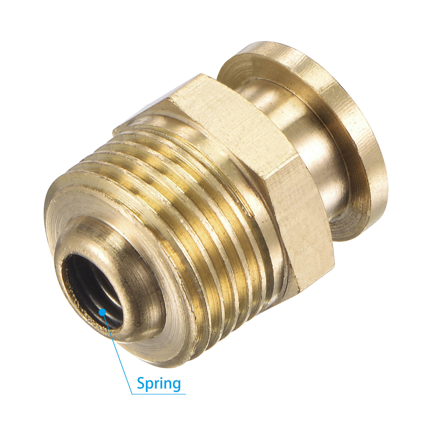 Harfington Brass Push Button Grease Oil Cup 3/8-19G Male Thread 0.63" Diameter Ball Oiler