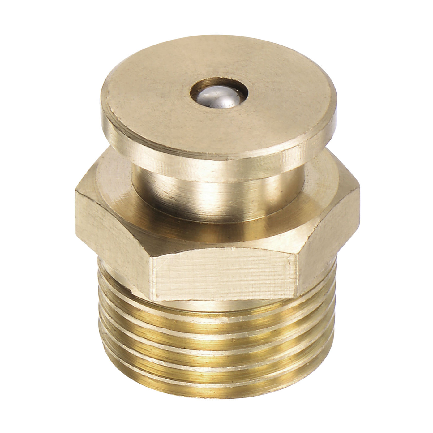 Harfington Brass Push Button Grease Oil Cup 3/8-19G Male Thread 0.63" Diameter Ball Oiler
