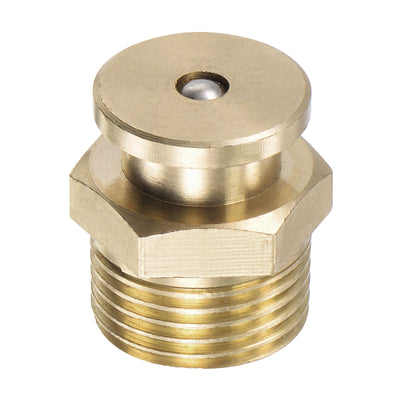 Harfington Brass Push Button Grease Oil Cup 3/8-19G Male Thread 0.63" Diameter Ball Oiler