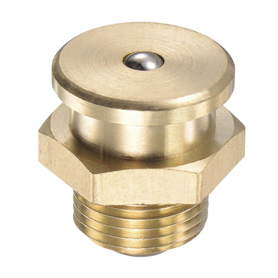 Harfington Brass Push Button Grease Oil Cup 3/8-19G Male Thread for Lubrication System