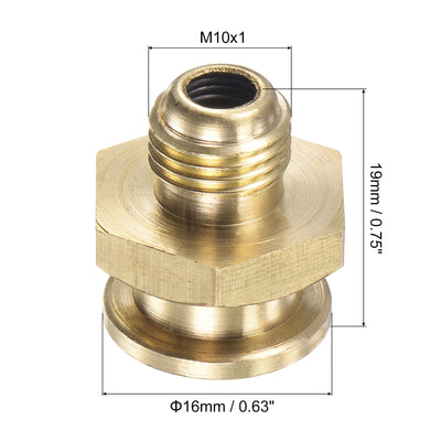 Harfington Brass Push Button Grease Oil Cup M10x1 Male Thread for Lubrication System