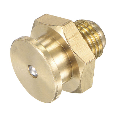 Harfington Brass Push Button Grease Oil Cup M10x1 Male Thread for Lubrication System