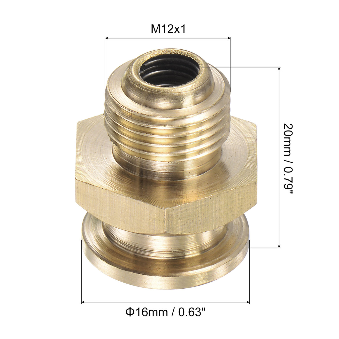 Harfington Brass Push Button Grease Oil Cup M12x1 Male Thread for Lubrication System