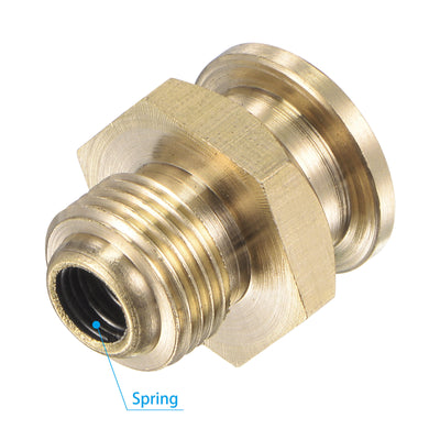 Harfington Brass Push Button Grease Oil Cup M12x1 Male Thread for Lubrication System