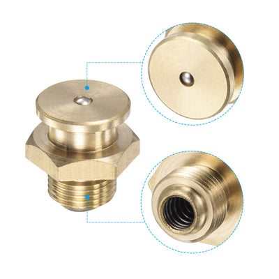 Harfington Brass Push Button Grease Oil Cup M12x1 Male Thread for Lubrication System