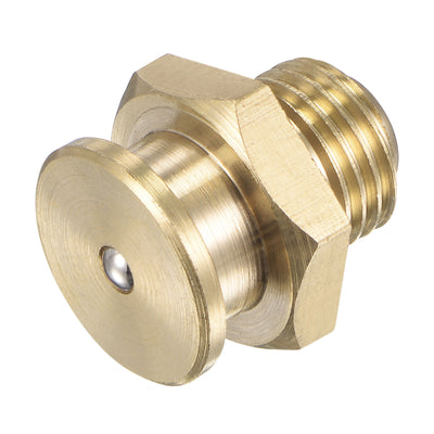 Harfington Brass Push Button Grease Oil Cup M12x1.25 Male Thread Ball Oiler